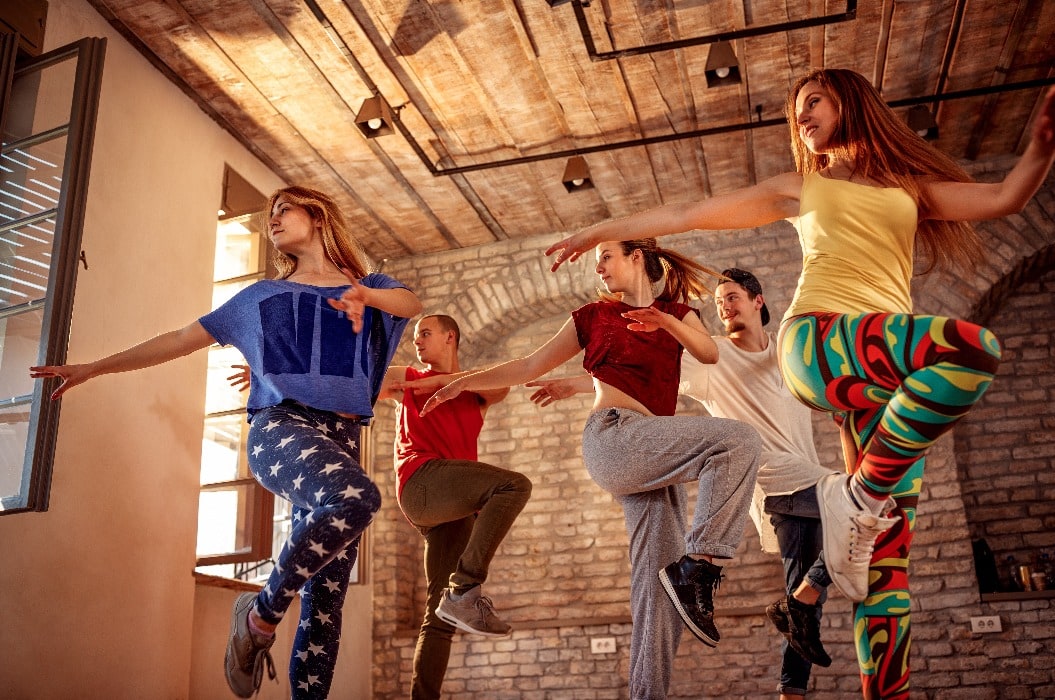 Passion dance team - dancer exercising dance training in studio